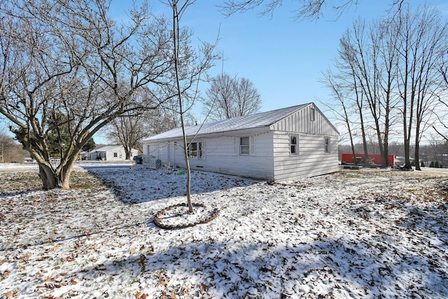 view of snowy exterior