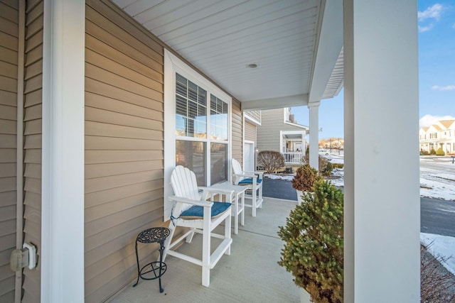 view of patio with a porch