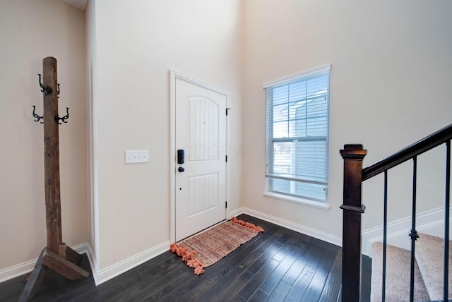 foyer featuring dark hardwood / wood-style flooring