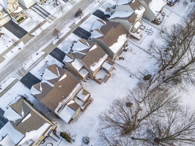 view of snowy aerial view