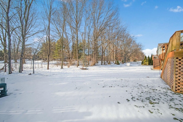 view of snowy yard