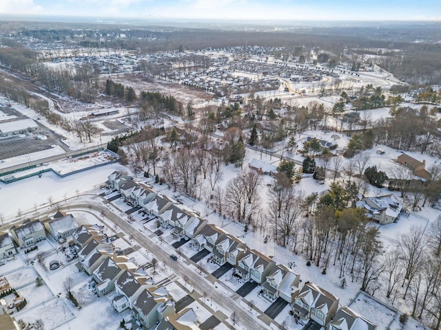 view of snowy aerial view