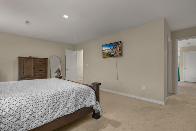 view of carpeted bedroom