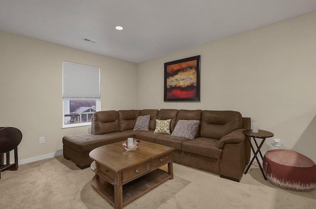 view of carpeted living room