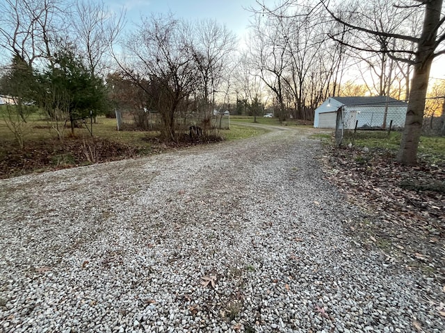 view of road