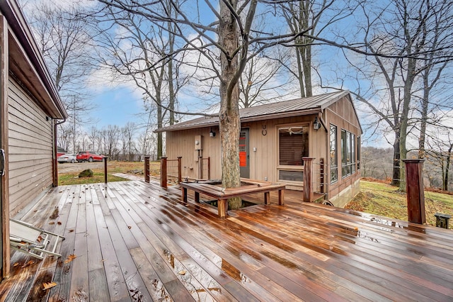 view of wooden deck