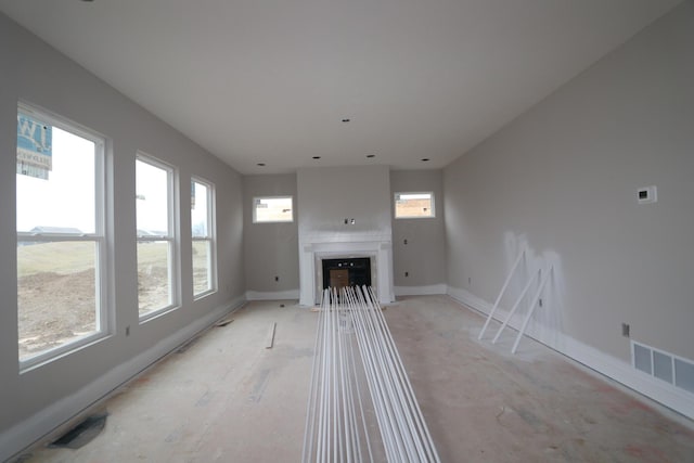 view of unfurnished living room