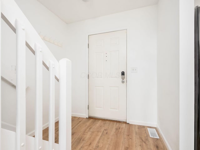 interior space featuring light wood-type flooring