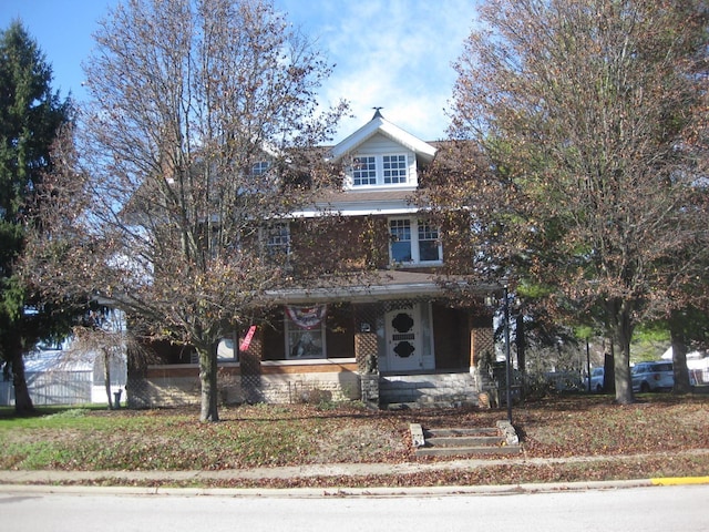 view of front of house with covered porch