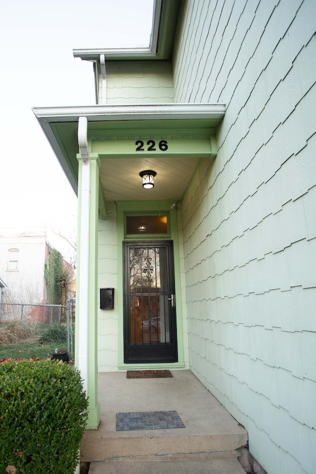 view of entrance to property