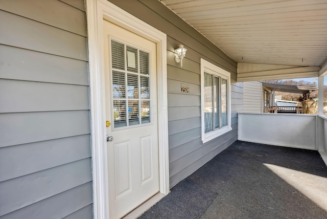 view of doorway to property