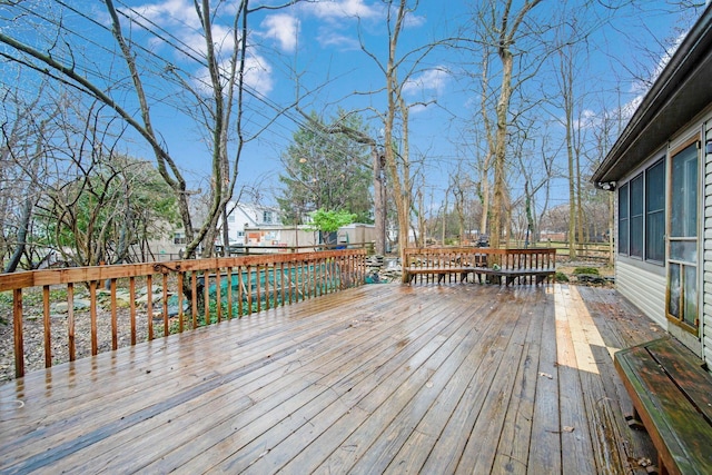 view of wooden deck