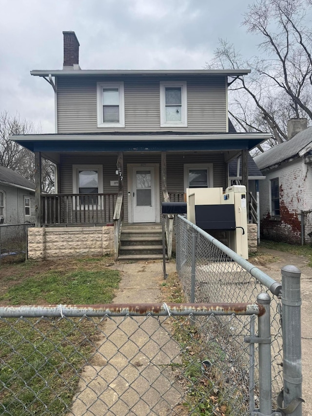 view of front of house featuring a porch