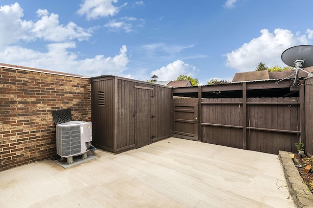 view of patio / terrace featuring central AC unit