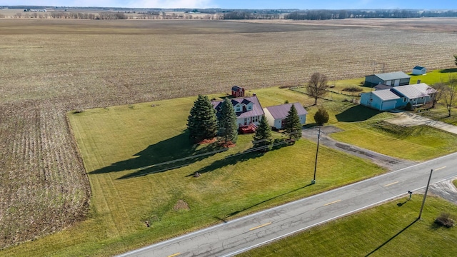 drone / aerial view with a rural view