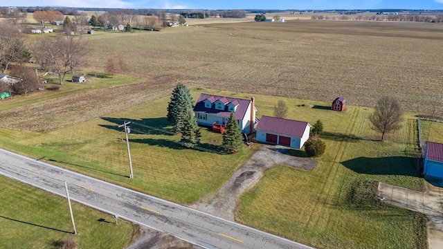 bird's eye view featuring a rural view