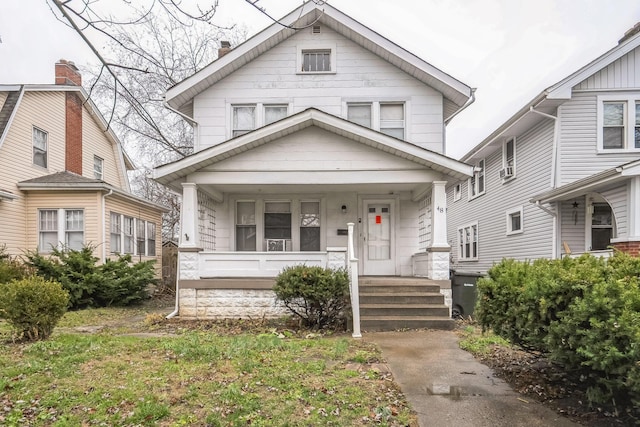 view of front of home featuring covered porch