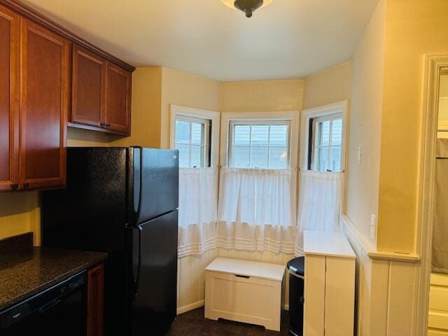 kitchen featuring black appliances