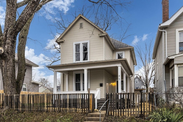 view of front of home featuring a porch