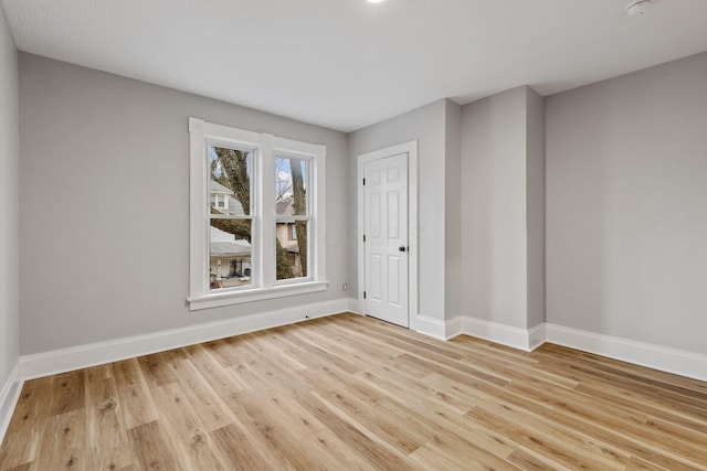 empty room featuring light hardwood / wood-style flooring