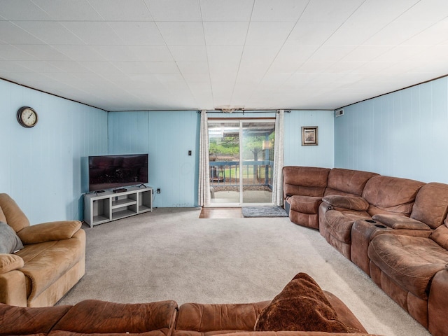 view of carpeted living room