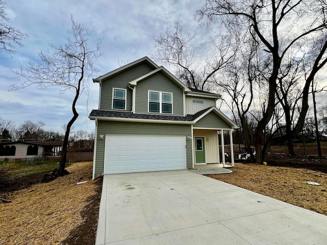 front of property featuring a garage