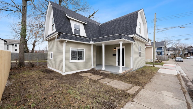 view of front of house featuring a porch