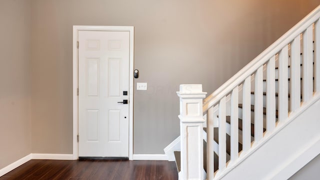 entryway featuring dark hardwood / wood-style flooring