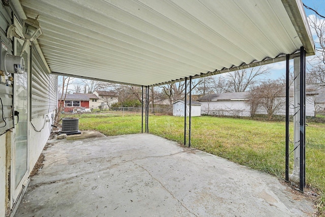 view of patio with central air condition unit