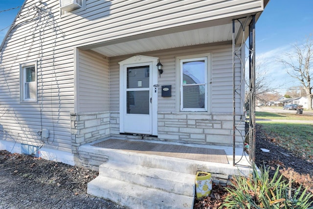 view of doorway to property