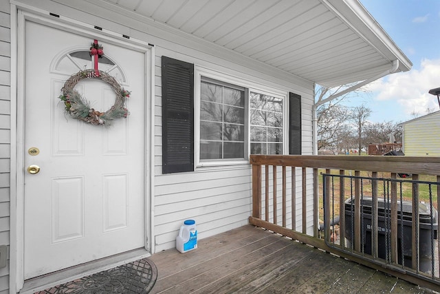 view of doorway to property