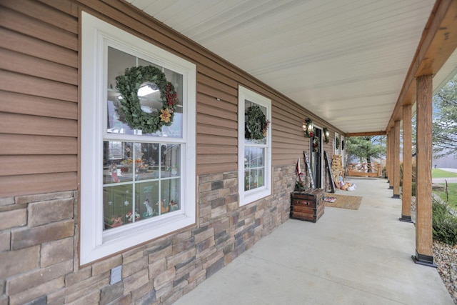 view of patio with covered porch