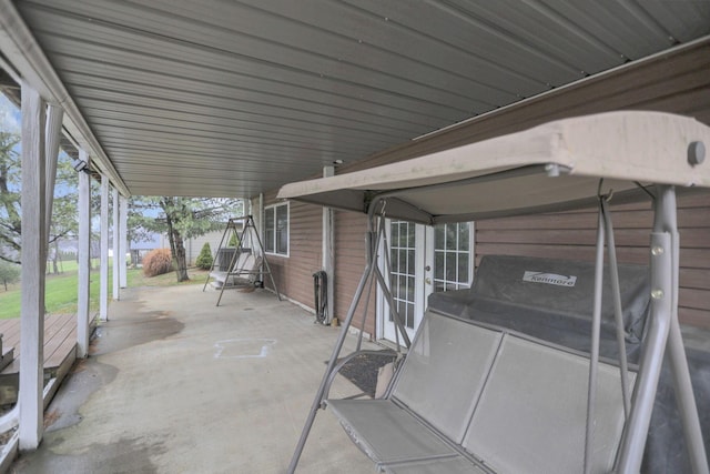 view of patio with french doors