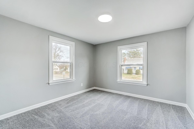 view of carpeted empty room