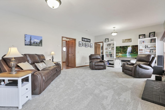 view of carpeted living room