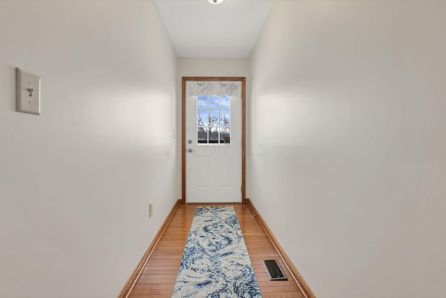 entryway featuring light wood-type flooring