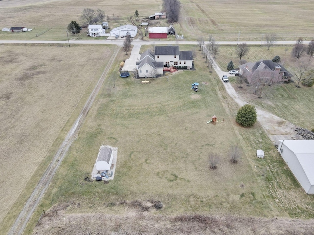 aerial view featuring a rural view