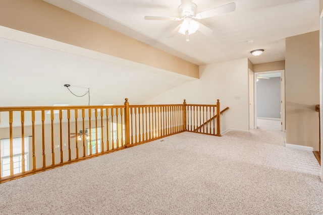 interior space featuring light colored carpet