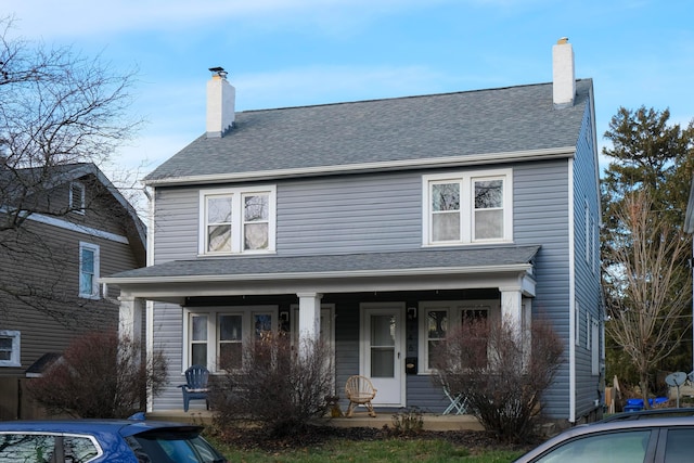 view of front of property with a porch