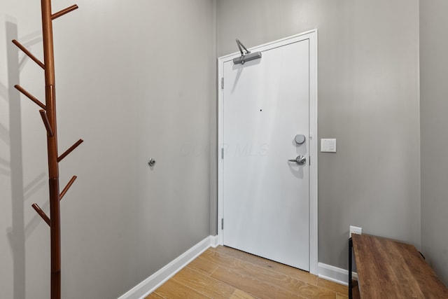 entryway featuring light hardwood / wood-style floors