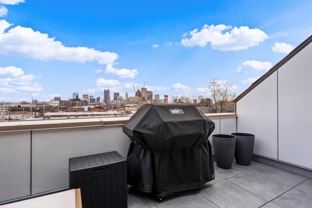 view of patio featuring grilling area