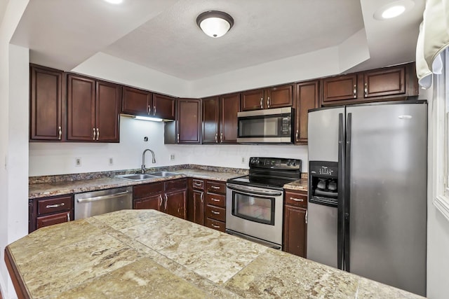 kitchen featuring sink and appliances with stainless steel finishes