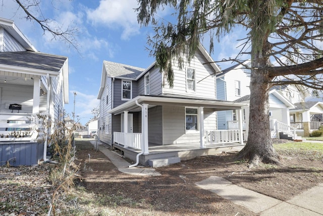 view of front of property with a porch