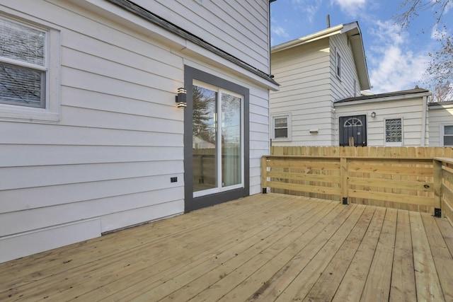 view of wooden deck