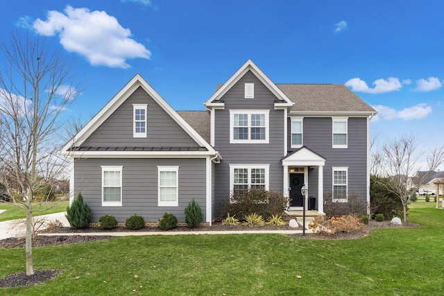 view of front of property with a front yard