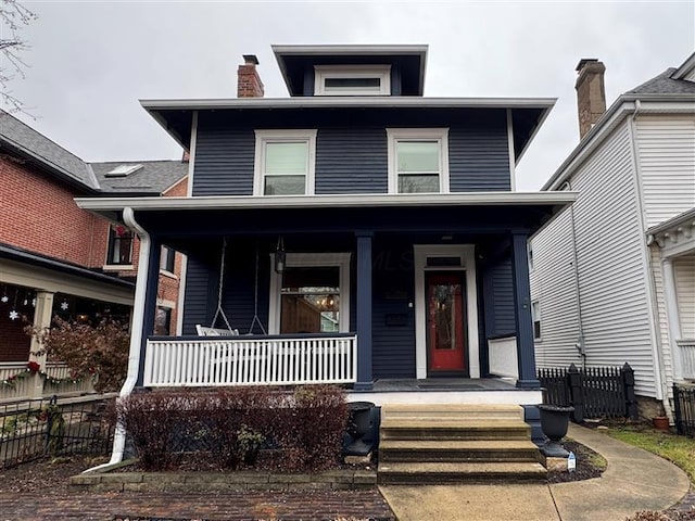 view of front of home with a porch