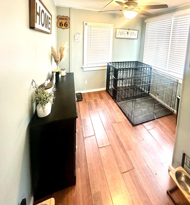 bedroom with wood-type flooring