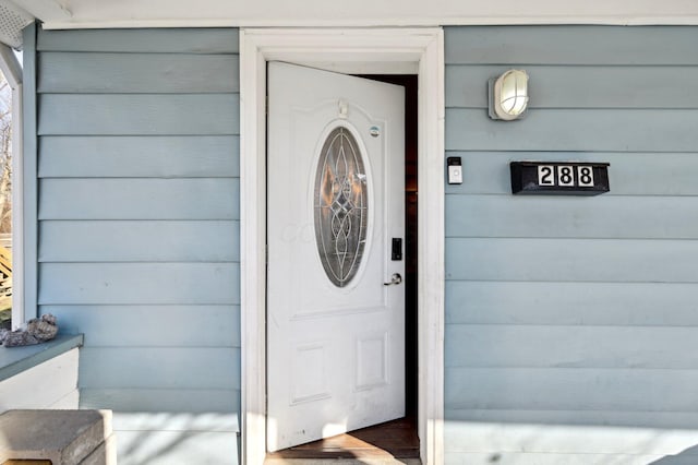 view of doorway to property