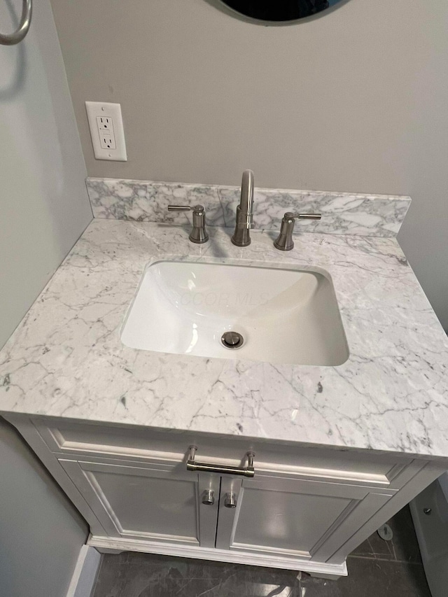 interior space featuring vanity