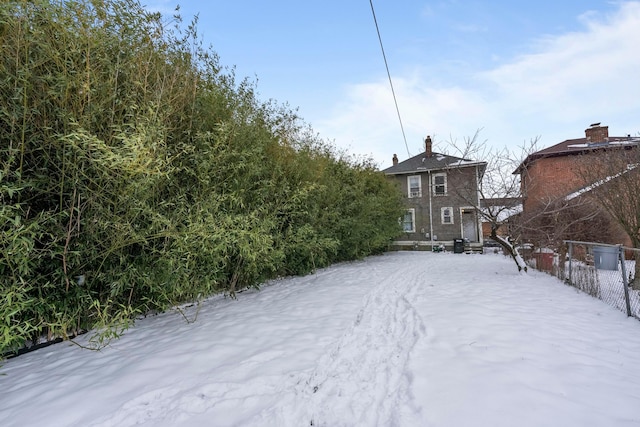 view of snowy yard